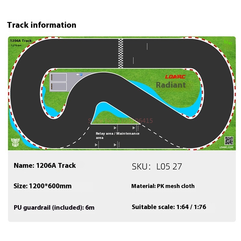 Ldarc Rc V64 1:76 240*120cm té - Rc Hobby Track avis et prix